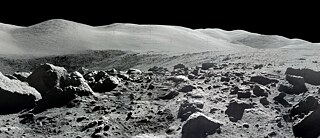 Moon panorama photo, taken during one of the Apollo missions