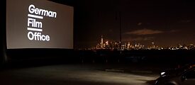 The German Film Office organised a drive-in screening in Brooklyn, New York 