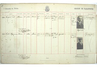 Migration register of Germans in Peru, with dates of entry and details of the ports through which they arrived. Here: information on Hermann Hebel, a colleague of Otto Elsner on the Hacienda Barbacay. 