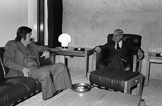 Günter Grass with Prime Minister René Lévesque