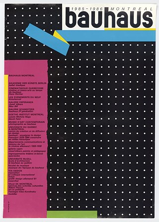 Poster des Designers Alfred Halasa für die Veranstaltungsreihe Bauhaus Montreal