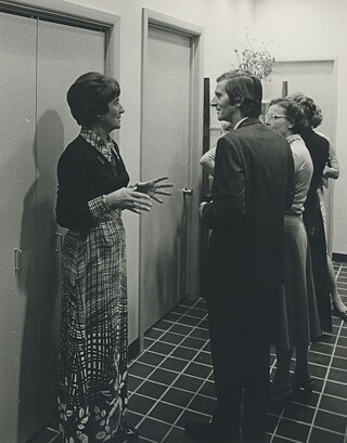 Dr. Gertrud Baer at a reception on the occasion of the opening of new premises on October 15, 1976