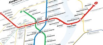 Karte des Kiewer U-Bahn-Netzes