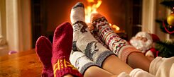 Socks at the fireplace