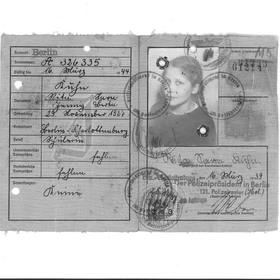 Rita Kuhns deutscher Personalausweis