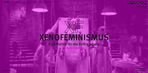 Laboria Cuboniks Xenofeminism | Capture d’écran (01.06.2017)