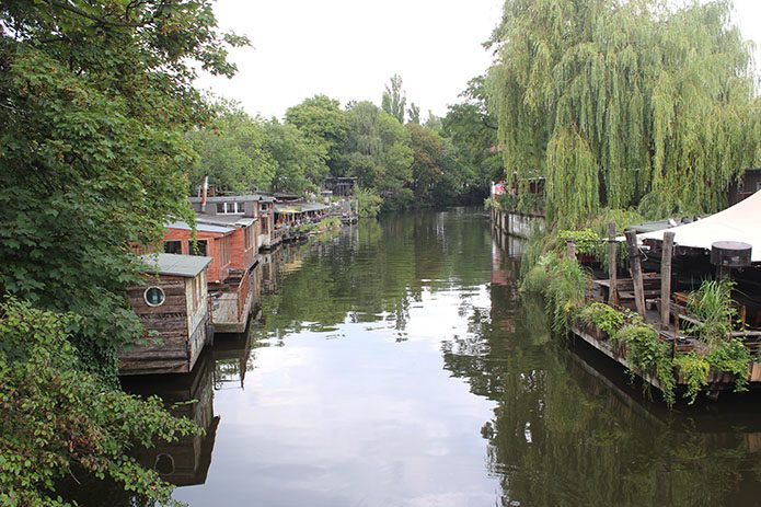 A canal in Friedrichshain where many of East Berlin’s open air night time events are held.