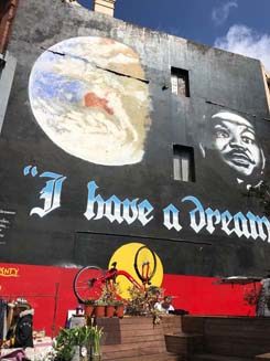„I have a dream!“ – das wohl bekannteste Wandgemälde in Newtown von Andrew Aiken und Juilee Pryor.