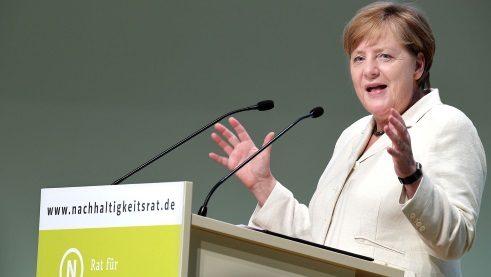 Auf die Verleihung folgte eine Rede von Bundeskanzlerin Angela Merkel