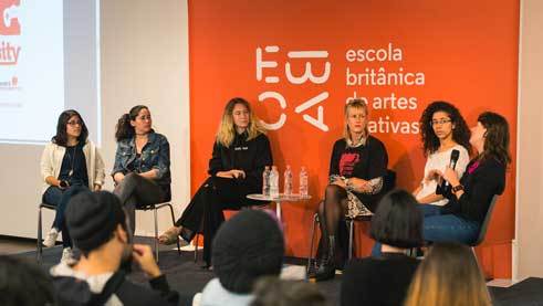 The panel on “Women in the Industry”, f.l.t.r: Sol Sanchez, Juliana Montes, Ricarda Messner, Caia Hagel, Isabella Rodolfo, Marina Pecoraro