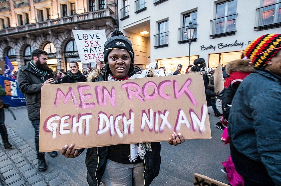 Protesty u příležitosti Mezinárodního dne žen 8. března 2018 v Mnichově