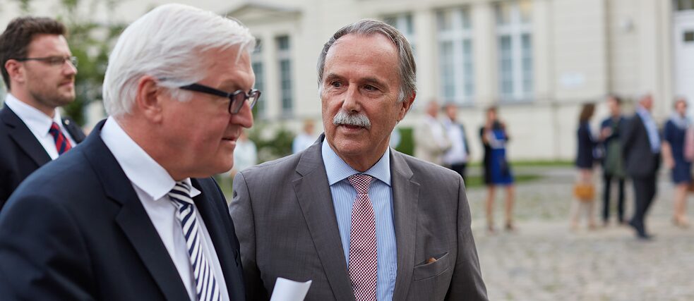 Klaus-Dieter Lehmann con il presidente della Repubblica Federale Frank-Walter Steinmeier.