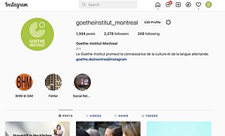 Goethe auf Instagram