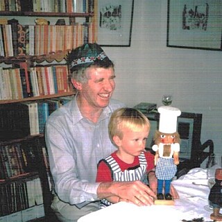 Ken with Beck © Max Beck with Ken Gorbey, Christmas Day, Wellington Ken with Beck