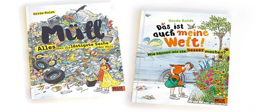 Illustration mit Gerda Raidt und der Text:"Das ist auch meine Welt"