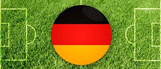 Football pitch with German flag
