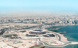 Stadion 974 na okraji katarského hlavního města Dauhá je jedním z dějišť mistrovství světa 2022.