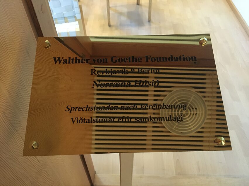 Sign of Walther von Goethe Foundation