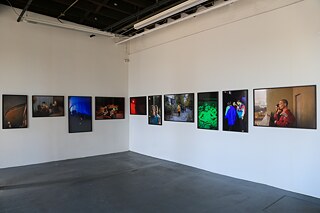Tobias Zielony, aus der Serie "Maskirovka", 2017, exhibition view at Knockdown Center, New York, 2022