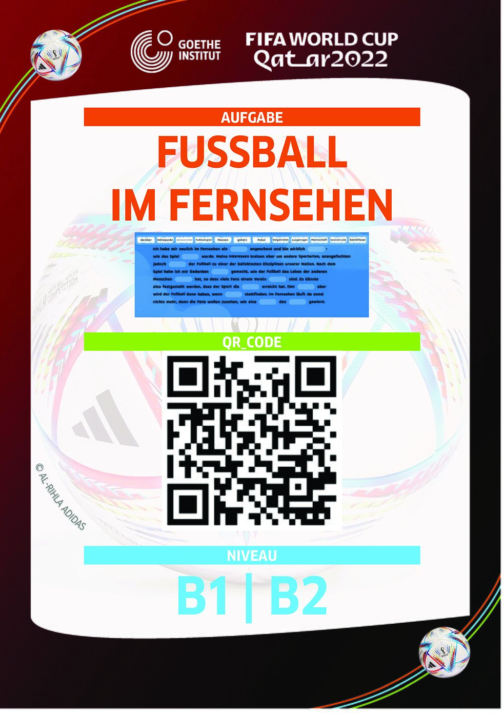 Fussball im Fernsehen B1 B2