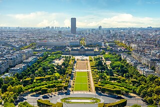 Paris, ein Park von oben
