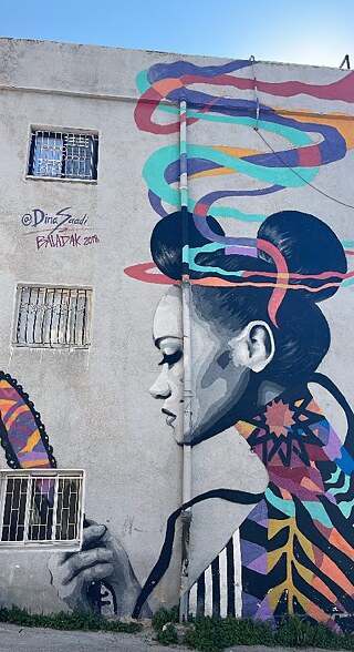 Weibliche Street-Art-Künstlerin