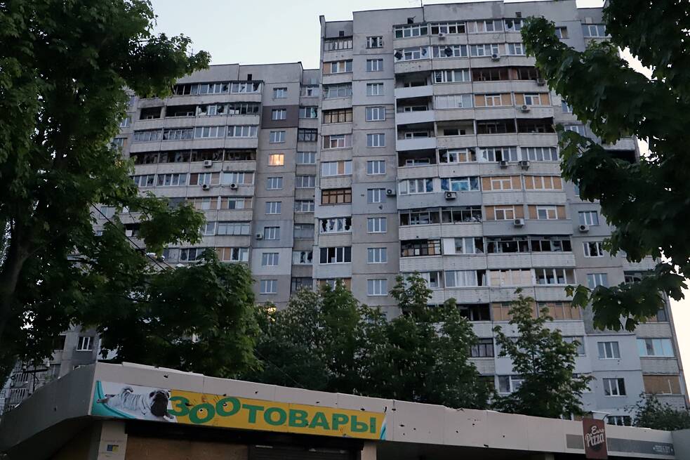 Charkiw, Mai 2023: Im Stadtteil Nord-Saltiwka ist trotz massiver Raketenbeschüsse wieder Leben eingekehrt.