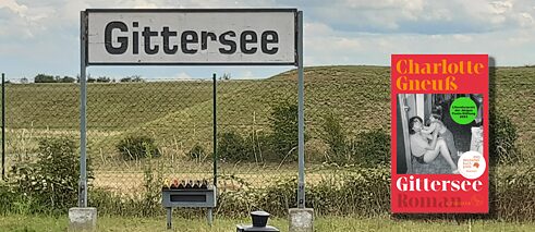 Railroad station of Gittersee in Saxony, cover of the book "Gittersee" by Charlotte Gneuß