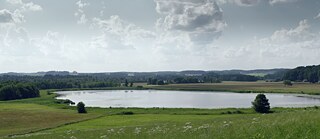 View of a landscape with lake