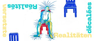 Réalités décalées : illustration d'une personne entre deux chaises