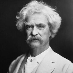 Fotoritratto dello scrittore statunitense Mark Twain