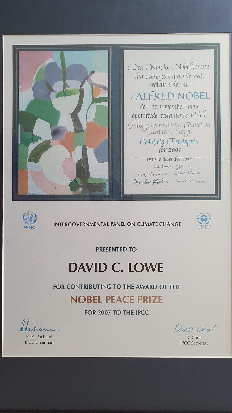 Dave Lowe Nobelpreis