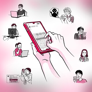How do you feel more confident when using digital media? The picture shows different everyday situations of media use. Illustration: Yukari Mishima.