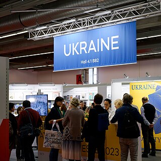 Der ukrainische Stand an der Frankfurter Buchmesse 2024