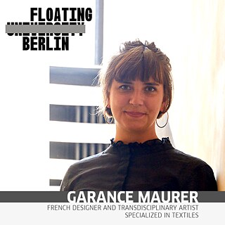 Garance Maurer, a French designer and transdisci- plinary artist specializing in textiles, integrates field- work with the creation of materials, colors, and narra- tives. Her work aims at eco-responsible production, empha- sizing resilience, local materials, and intelligent assem- blages. Holding a Master's in textile design. Garance's projects prioritize processes and encounters, exhibited in renowned spaces, from Villa Cavrois to Biblioteca Vasconcelos. Based between Berlin and France, she ac- tively participates in spatial, urban, and performative practices, notably as a member of Floating University Berlin.