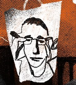 Портрет Брехта, намальований на листку