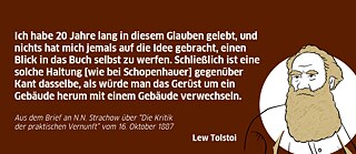 Leo Tolstoj über Immanuel Kant