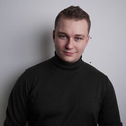 Portrait of Adam Józefiak, Manager of the publishing house of the Kultura Liberalna Foundation. 