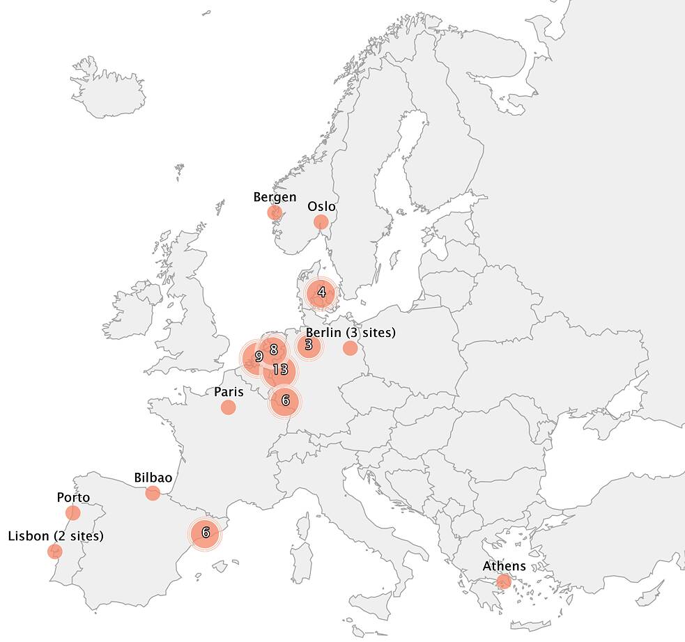 Aplikačné miestnosti v Európe