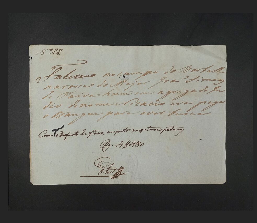 Anuncio proveniente del Banguê, 15 de febrero de 1835, Santa Casa da Bahia