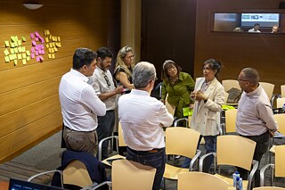 Gruppenarbeiten während der Workshops
