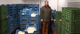 Hubertus von Groote inside the production unit at Beller Hof in Cologne, North Rhine-Westphalia.