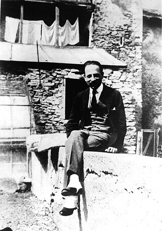 Porträt des Schriftstellers Rainer Maria Rilke (1875–1926) in Valmont in der Schweiz