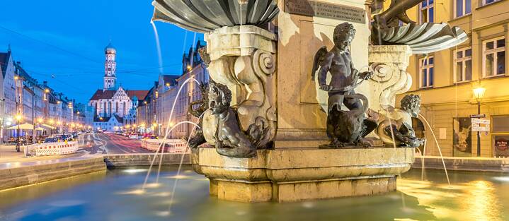 To this day, beautifully ornate fountains characterise Augsburg’s historic centre.