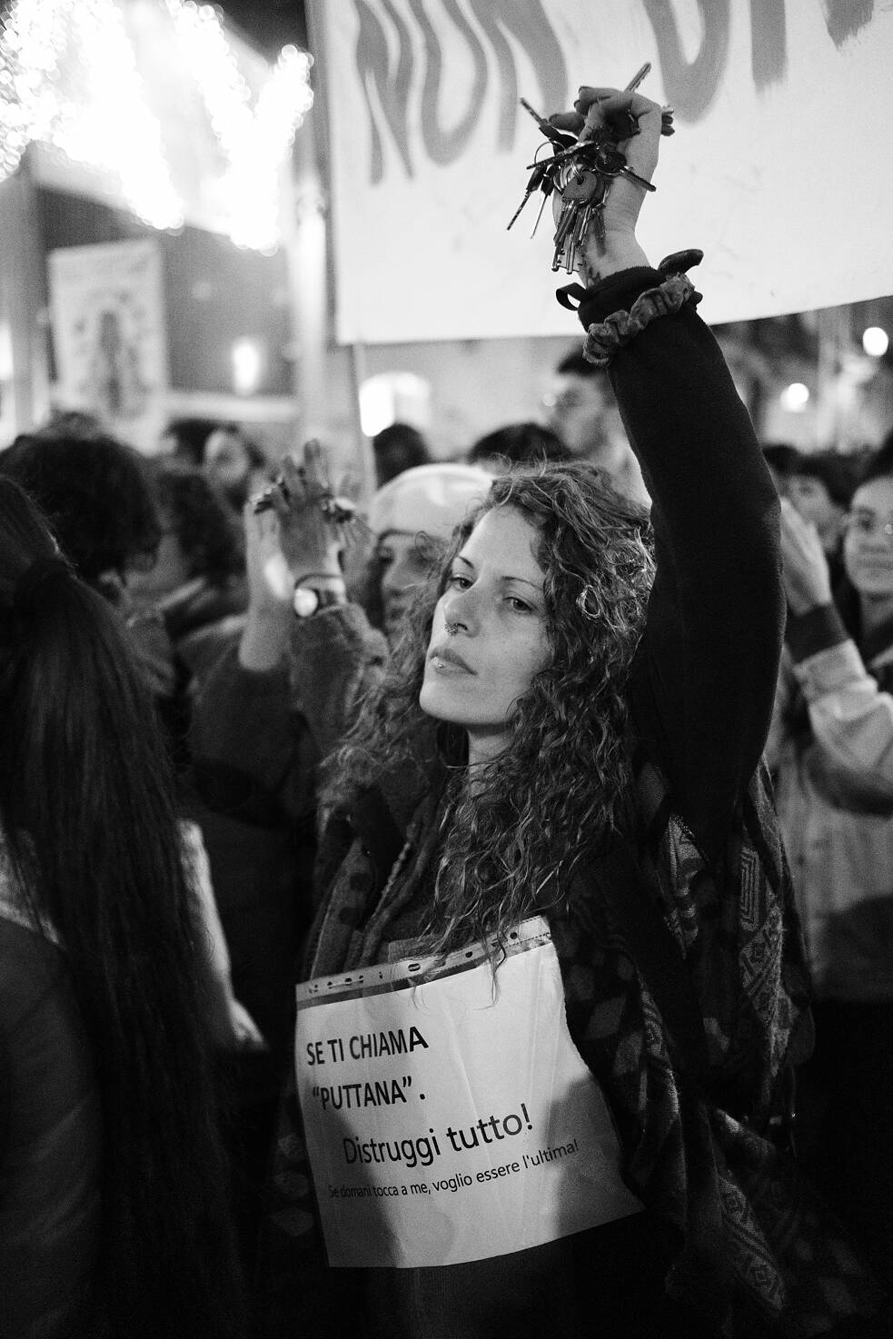Demonstration nach dem Tod von Giulia, organisiert von der transfeministischen Organisation Non Una Di Meno (Nicht eine weniger)