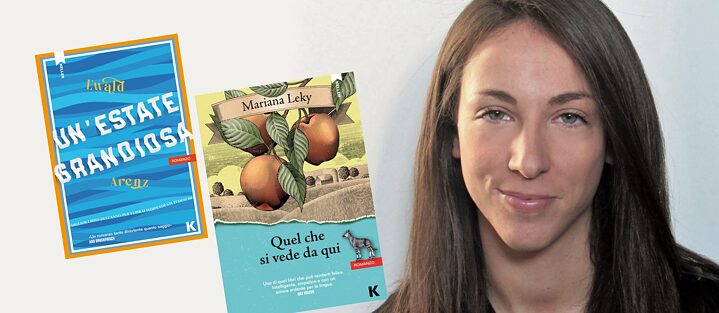 Foto der Übersetzerin Scilla Forti und zwei italienische Buchcover