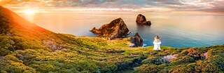 Leuchtturm im Abendlicht, Bay of Islands