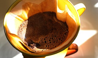 Coffee in a coffee filter