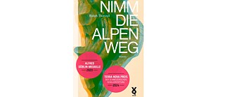 Book cover of Ralph Tharayil's novel 'Nimm die Alpen weg'.