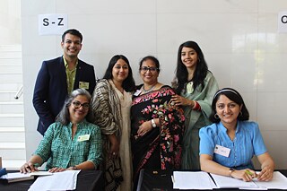 Team at the registration table